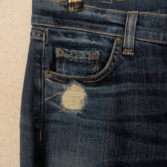 Rag & Bone Dre Relaxed Skinny Boyfriend Torn Knee Tear Jean in Mabel - Picture 3 of 11
